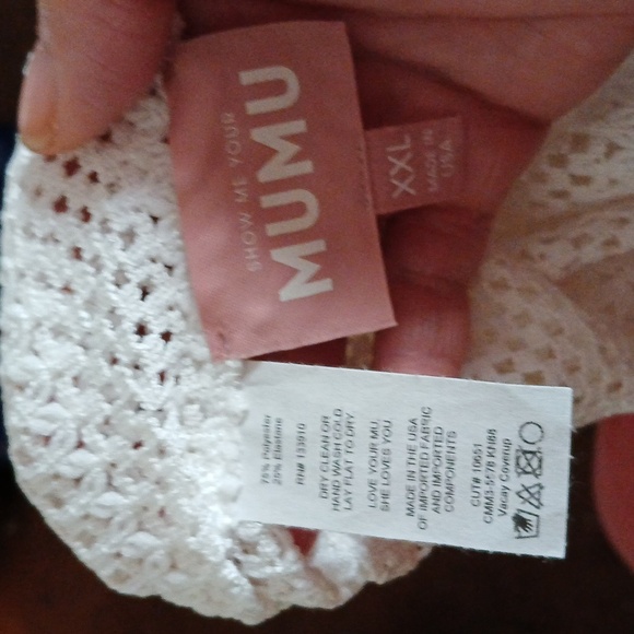 $178 Show Me Your MUMU Vacay Cover Up White Sheer Maxi Dress X Revolve - Picture 4 of 6